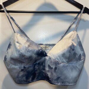 Tie Dye Blue Bralette Crop Top